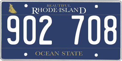 RI license plate 902708