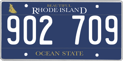 RI license plate 902709