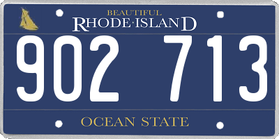 RI license plate 902713