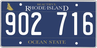 RI license plate 902716