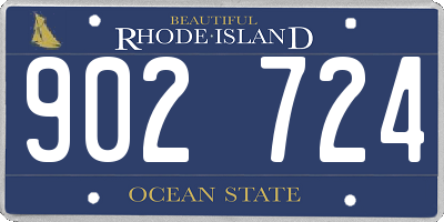 RI license plate 902724