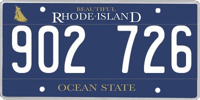 RI license plate 902726