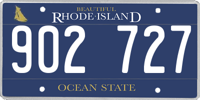 RI license plate 902727