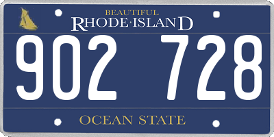 RI license plate 902728