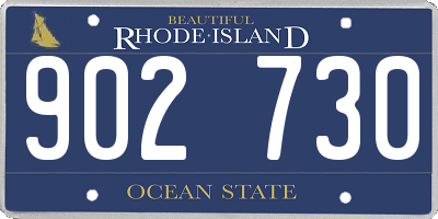 RI license plate 902730