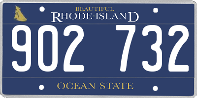 RI license plate 902732