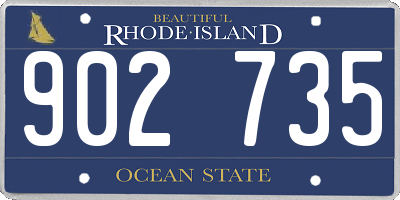 RI license plate 902735