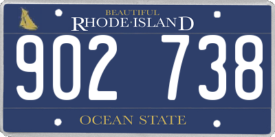 RI license plate 902738