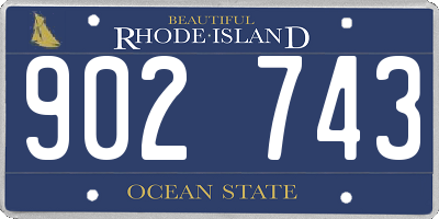 RI license plate 902743