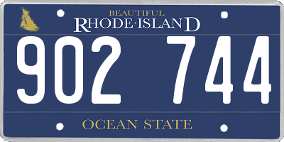 RI license plate 902744