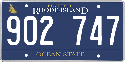 RI license plate 902747