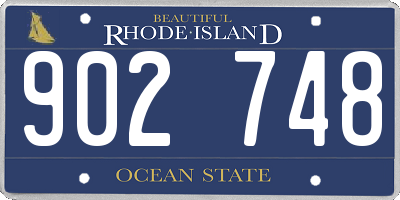 RI license plate 902748