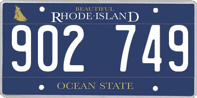 RI license plate 902749