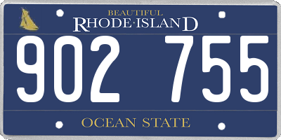 RI license plate 902755