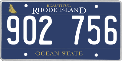 RI license plate 902756