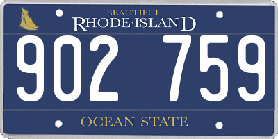 RI license plate 902759