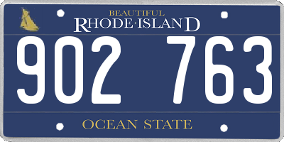 RI license plate 902763