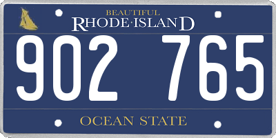 RI license plate 902765