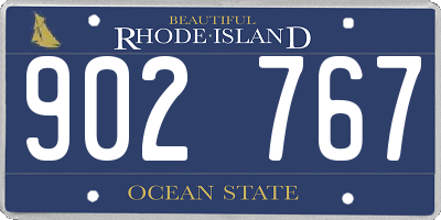 RI license plate 902767