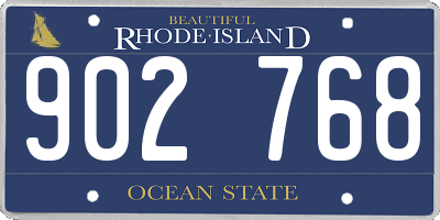 RI license plate 902768