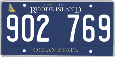 RI license plate 902769