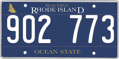 RI license plate 902773