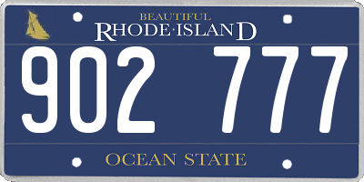 RI license plate 902777