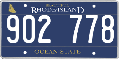 RI license plate 902778