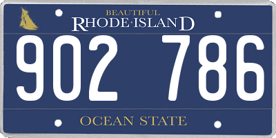 RI license plate 902786