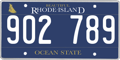 RI license plate 902789