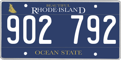 RI license plate 902792