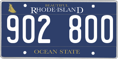 RI license plate 902800