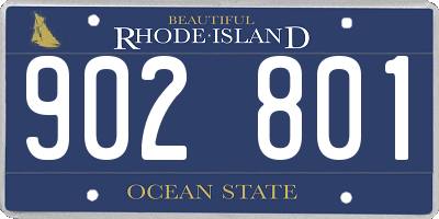 RI license plate 902801