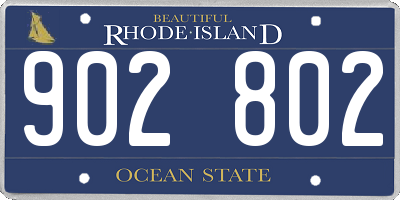 RI license plate 902802