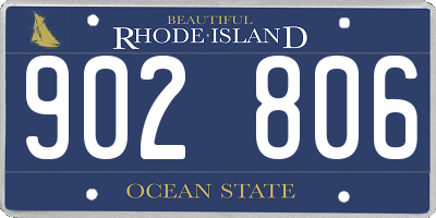 RI license plate 902806