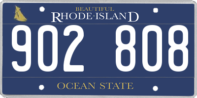 RI license plate 902808