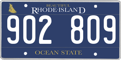 RI license plate 902809