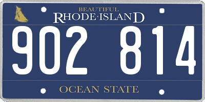 RI license plate 902814