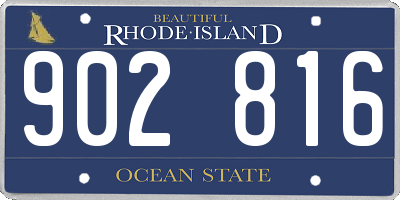 RI license plate 902816