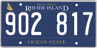 RI license plate 902817