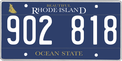 RI license plate 902818