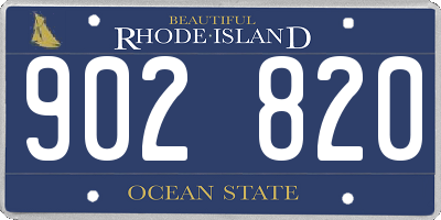 RI license plate 902820