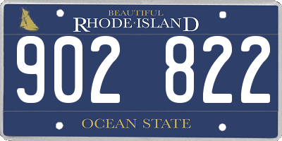 RI license plate 902822