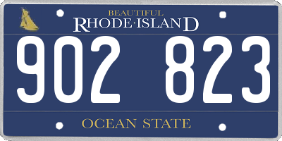 RI license plate 902823