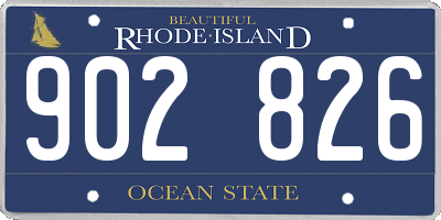 RI license plate 902826