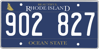 RI license plate 902827