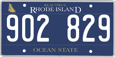 RI license plate 902829
