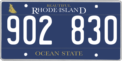 RI license plate 902830