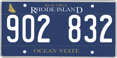 RI license plate 902832