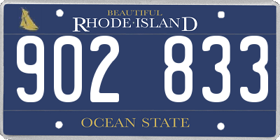 RI license plate 902833